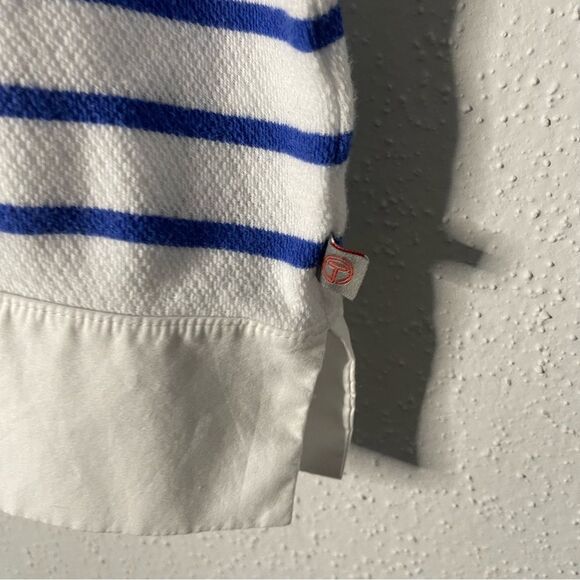 Talbots white and Blue Striped Sweater size XL - Picture 3 of 8